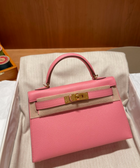 에르메스 미니 켈리백19 핑크 금장 앱송